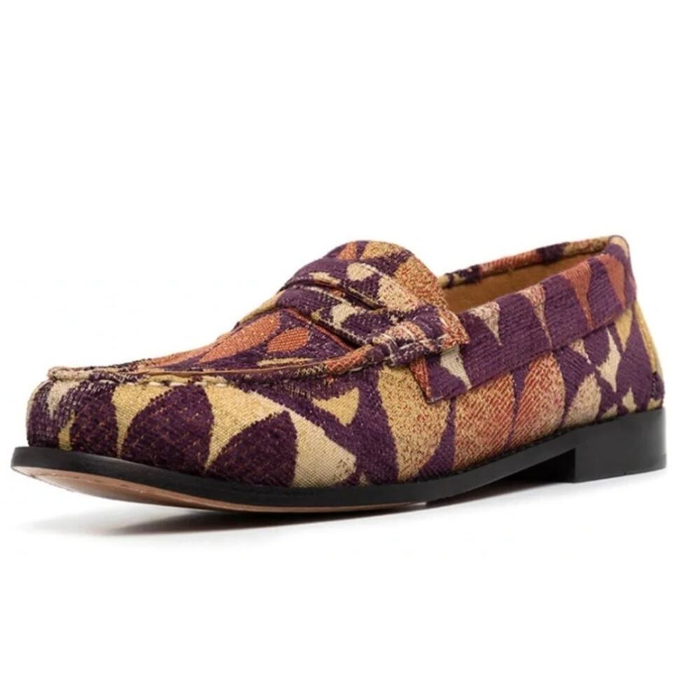 RE/DONE Womens 90s Pop-Print Loafers EU 35 US 5 Multi-color Tapastry EUC